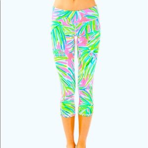 Lilly Pulitzer Luxletic Cropped Legging-Royal Lime